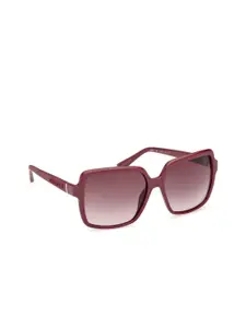 GUESS Women Brown Lens & Brown Square Sunglasses with