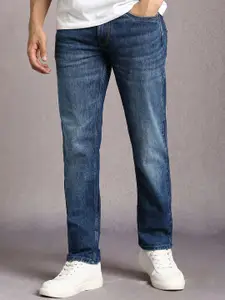 Louis Philippe Jeans Men Slim Fit Mid-Rise Clean Look Light Fade Non Stretchable Jeans