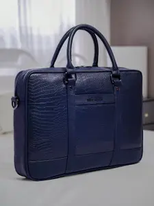 Gauge Machine Unisex Textured PU Laptop Bag