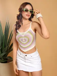 Kotty Embellished Cotton Crop Top