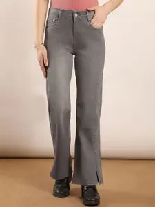 FCK-3 Women Wide Leg High-Rise Light Fade Stretchable Jeans