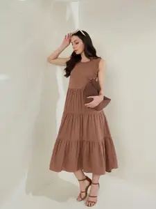 Chemistry Women Gathered or Pleated Fit & Flare Midi Dress