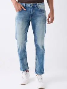 SPYKAR Men Regular Fit Mid-Rise Low Distress Heavy Fade Jeans