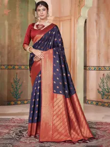 SGF11 Woven Design Zari Pure Silk Kanjeevaram Saree