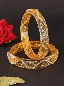 LAVAZZA Set Of 2 Cubic Zircon Studded Bangles