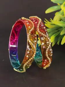 LAVAZZA Set Of 2 Crystal-Studded Bangles