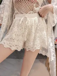 bebe Women Solid Loose Fit High-Rise Shorts