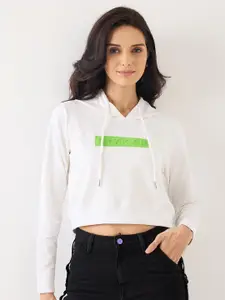 SPYKAR Women Printed Hooded Sweatshirt