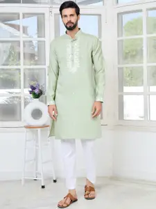 See Designs Men Regular Sequinned Pure Cotton Kurta with Pyjamas