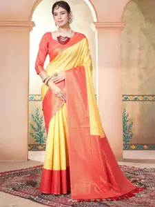SGF11 Floral Zari Pure Silk Handloom Kanjeevaram Saree