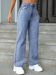 RIVI Women Jean Boyfriend Fit High-Rise Stretchable Jeans