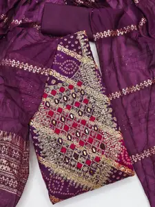 HMP Fashion Embroidered Unstitched Dress Material