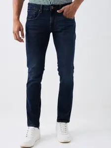 SPYKAR Men Slim Fit Low-Rise Low Distress Light Fade Jeans
