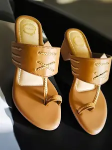 Dhaga Women Open Toe Block Heel Sandals