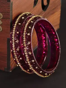 LAVAZZA Set Of 2 Crystal-Studded Bangles