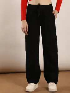 FCK-3 Women Relaxed Fit Mid-Rise Stretchable Cargo Styles Jeans