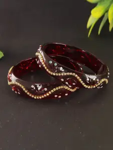 LAVAZZA Set Of 2 Crystal-Studded Bangles