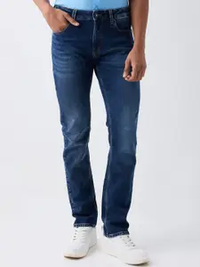 SPYKAR Men Regular Fit Mid-Rise Low Distress Light Fade Jeans