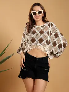 Kotty Women Round Neck Cotton Crop Top
