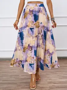 all about you Printed A-Line Maxi Skirt