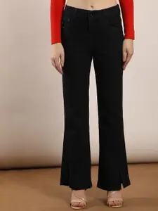 FCK-3 Women Wide Leg High-Rise Light Fade Stretchable Jeans