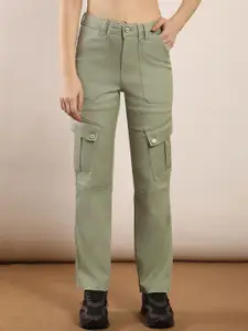 FCK-3 Women Straight Fit High-Rise Stretchable Clean Look No Fade Jeans