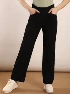 FCK-3 Women Wide Leg High-Rise Light Fade Stretchable Jeans