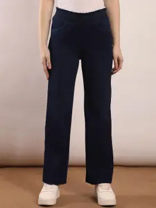 FCK-3 Women Wide Leg High-Rise Stretchable Cropped Jeans