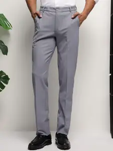 SUBTRACT Men 4 Way Stretch Flex Waist Striped Slim Fit Formal Trousers