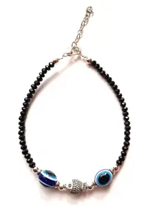 Jyokrish Silver-Plated Artificial Beads Anklet