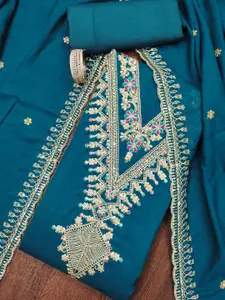 HMP Fashion Embroidered Unstitched Dress Material