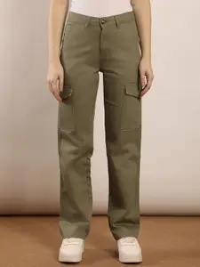 FCK-3 Women Straight Fit High-Rise Stretchable Cargo Styles Jeans