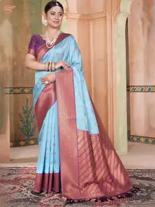 SGF11 Woven Design Zari Pure Silk Kanjeevaram Saree