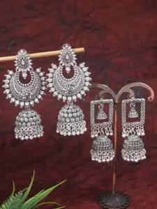 I Jewels Contemporary Jhumkas Earrings