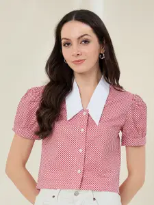 Chemistry Women Smart Gingham Checks Checked Casual Shirt