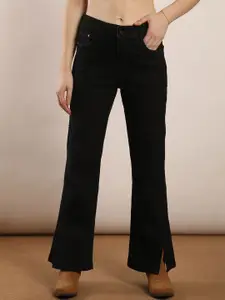 FCK-3 Women Wide Leg High-Rise Light Fade Stretchable Jeans