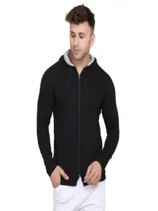 BEYOU FASHION Men Solid Hooded Slim Fit T-shirt