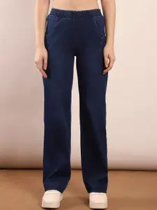 FCK-3 Women Wide Leg High-Rise Light Fade Stretchable Jeans