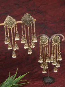 I Jewels Contemporary Jhumkas Earrings