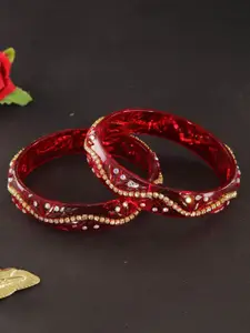 LAVAZZA Set Of 2 Cubic Zircon Studded Bangles