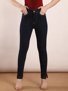 FCK-3 Women Slim Fit High-Rise Heavy Fade Stretchable Jeans