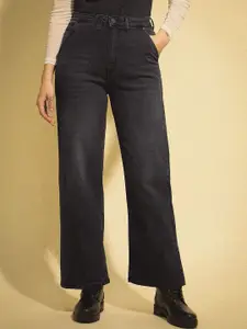 Flying Machine Women Wide Leg High-Rise Stretchable Jeans