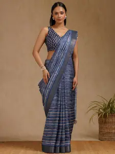 Soch Striped Art Silk Saree with Blouse Piece