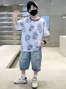 StyleCast x Revolte Boys Printed T-shirt with Shorts