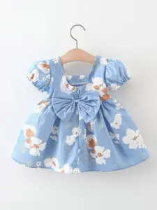 StyleCast x Revolte Girls Floral Printed Gathered or Pleated Cotton A-Line Dress