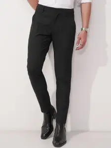 HIGHLANDER Men Slim Fit Mid-Rise Formal Trousers