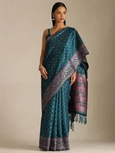 Soch Ethnic Motifs Woven Design Silk Tussar Saree