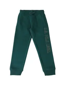 U.S. Polo Assn. Kids Boys Pure Cotton Mid Rise Joggers