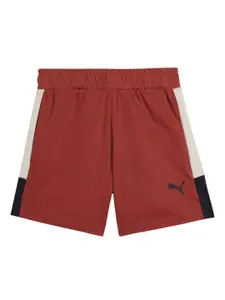 Puma Boys Colourblocked Regular Fit Cotton Regular Shorts