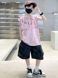 StyleCast x Revolte Boys Printed T-shirt with Shorts Clothing Set